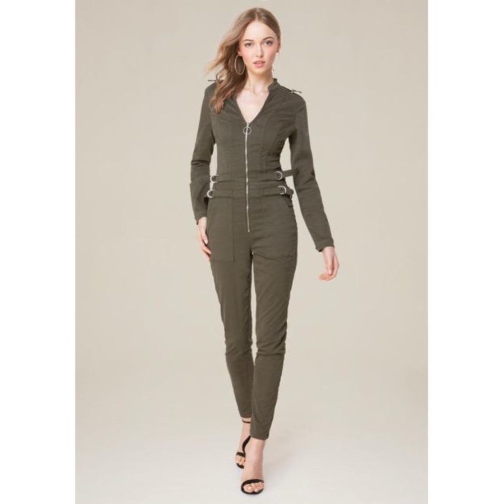 NWT Bebe Nikita 3/4 Sleeve Jumpsuit, Sz 28